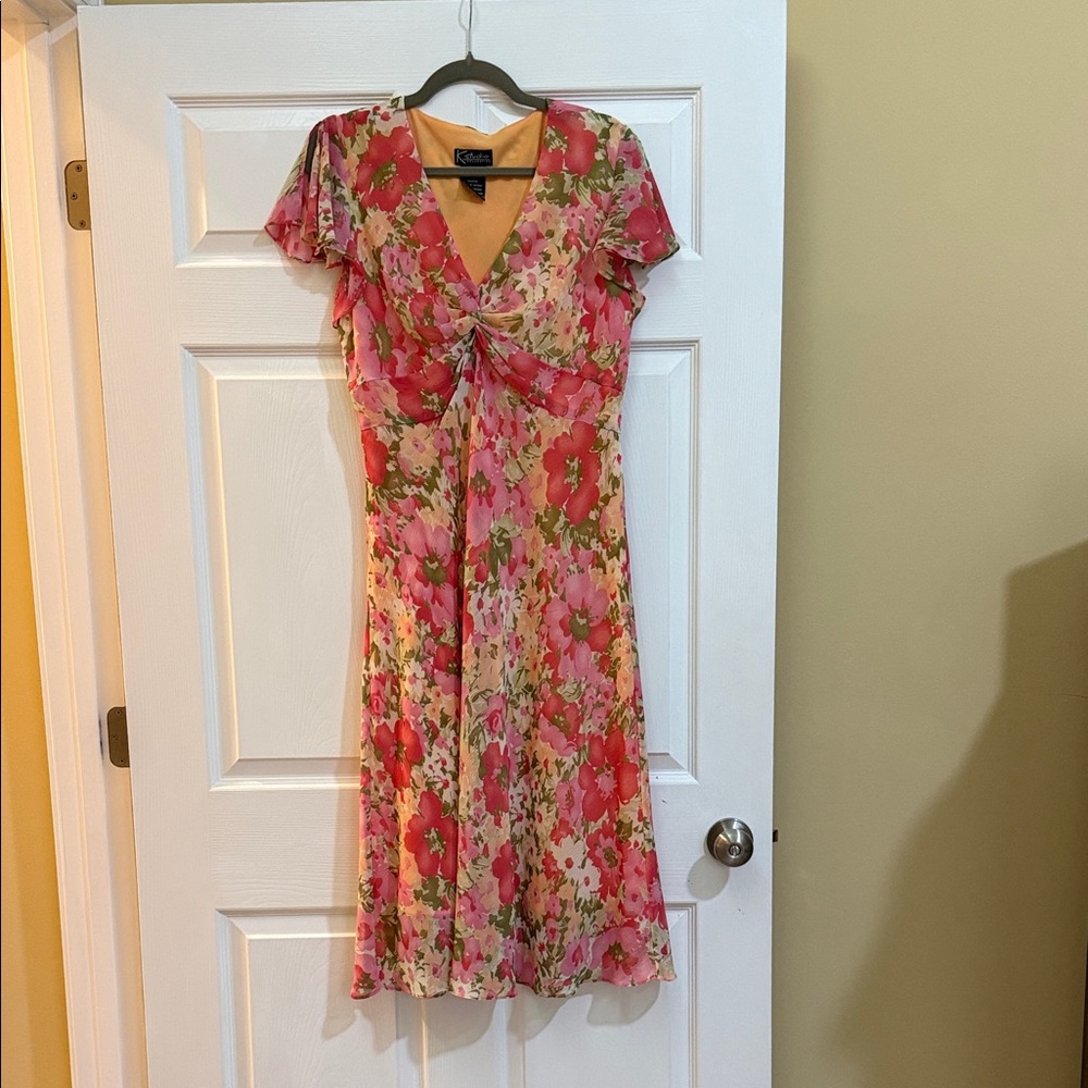 Cache Vibrant Floral Midi Dress